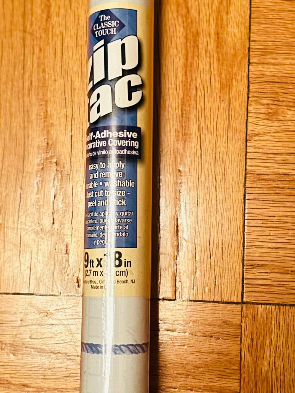 The Classic Zip Tac Self-Adhesive Decorative Covering - Cream